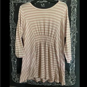 Isabel Pink Maternity Shirt with White Stripes